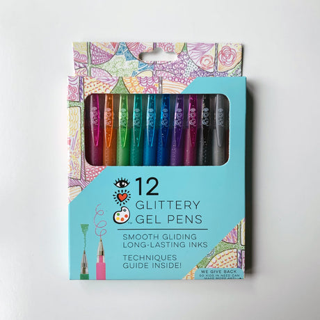 I Heart Art - Glittery gel pens - set of 12 | Scout & Co
