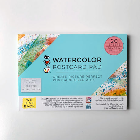 I Heart Art - Watercolour postcards pad | Scout & Co