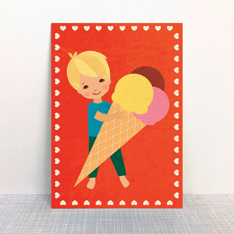 Monimari - Child With Icecream postcard | Scout & Co