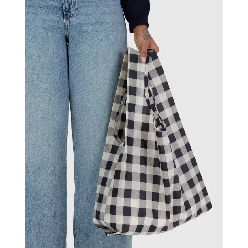 Baggu - Standard Baggu reusable bag - Black & White Big Check | Scout & Co