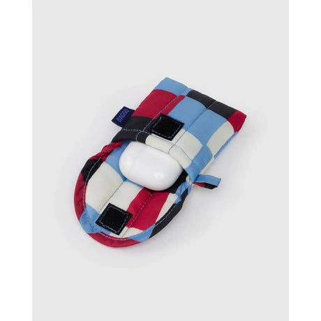 Baggu - Puffy earbuds case - Painted Check | Scout & Co