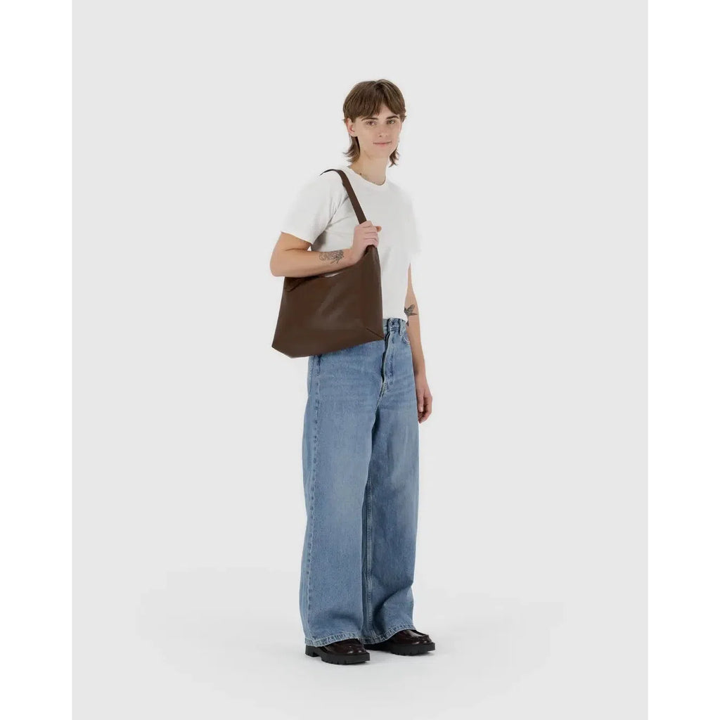 Baggu - Recycled Leather Shoulder bag - Brown | Scout & Co