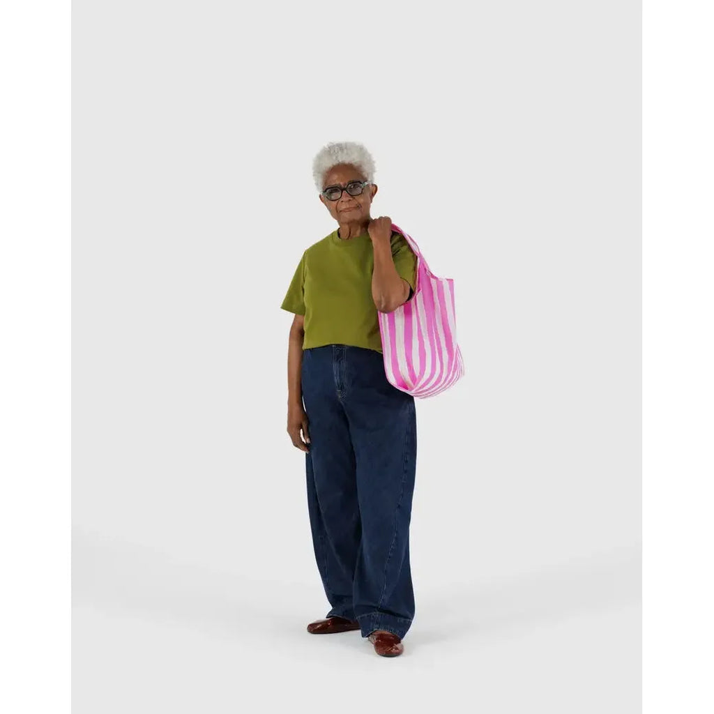 Baggu - Standard Baggu reusable bag - Pink Painted Stripe | Scout & Co