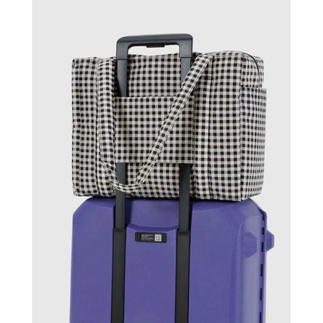 Baggu - Small Cloud Carry-On bag - Black & White Gingham | Scout & Co