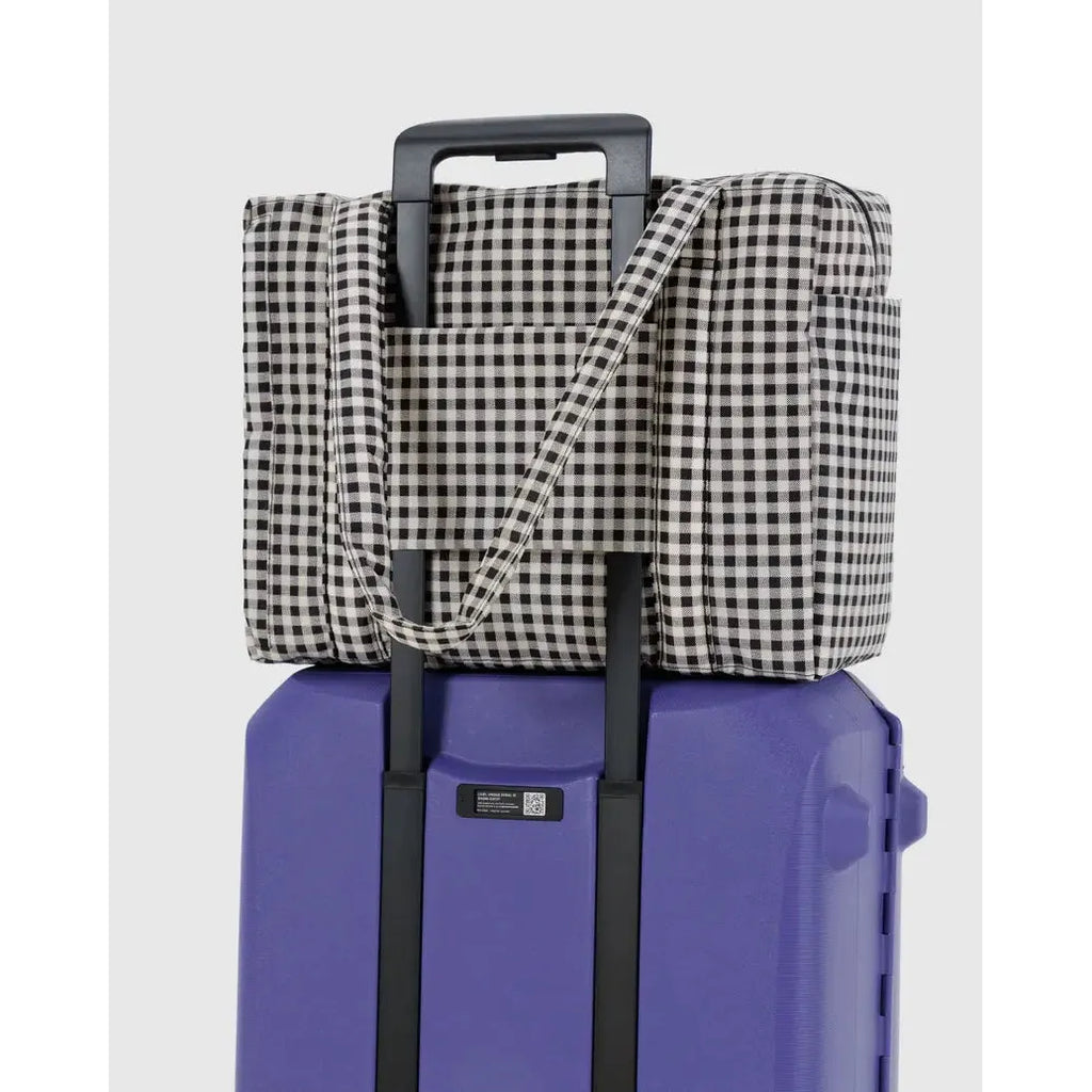 Baggu - Small Cloud Carry-On bag - Black & White Gingham | Scout & Co