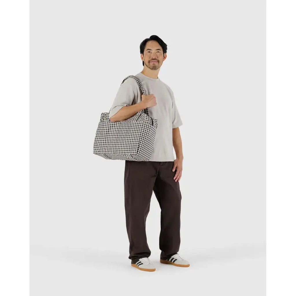 Baggu - Small Cloud Carry-On bag - Black & White Gingham | Scout & Co