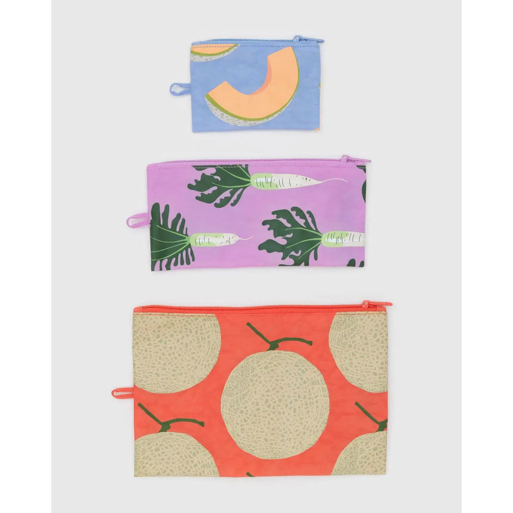 Baggu - Flat Pouch set of 3 - Japanese Produce | Scout & Co