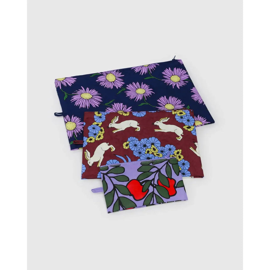 Baggu - Go Pouch set of 3 - Night Orchard | Scout & Co