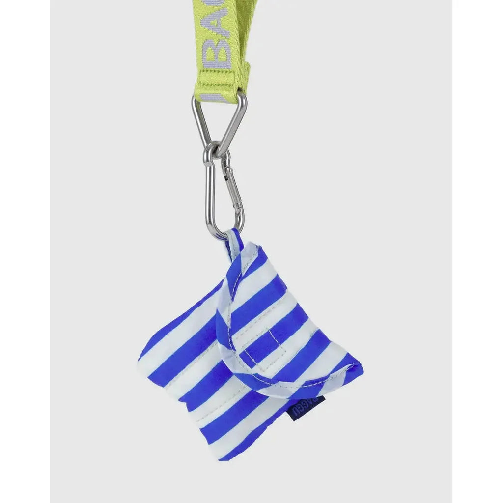 Baggu - Puffy earbuds case - Blue Painted Stripe | Scout & Co