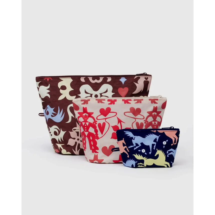 Baggu - Go Pouch set of 3 - Western Cut-outs | Scout & Co