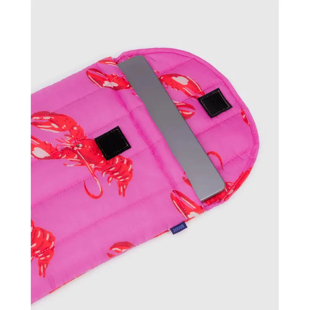 Baggu - Puffy laptop sleeve 13in / 14in - Pink Lobster | Scout & Co