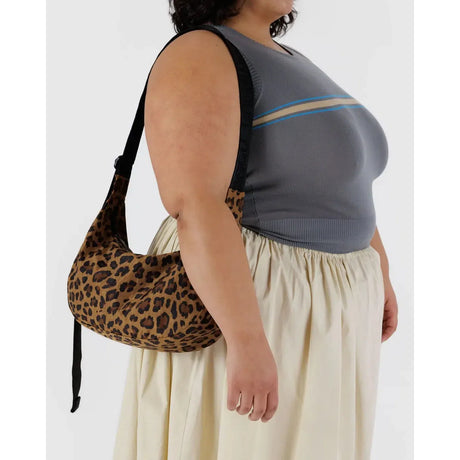 Baggu - Medium Nylon Crescent bag - Leopard | Scout & Co