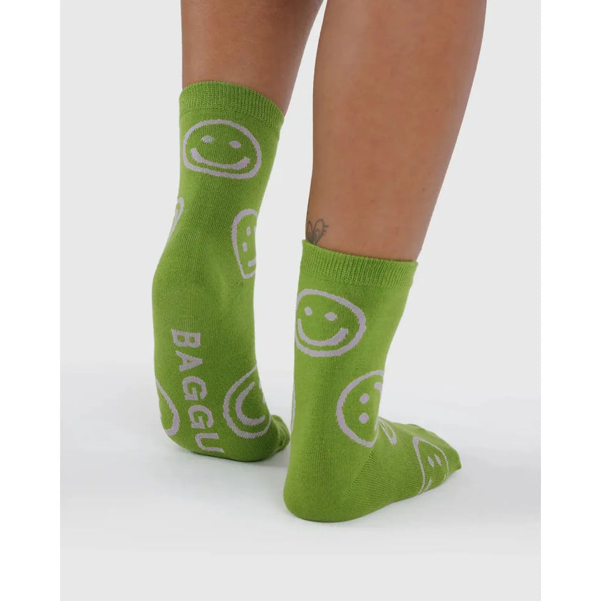 Baggu - Adult crew socks - Pear Happy | Scout & Co