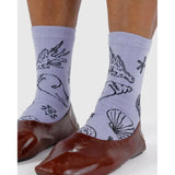 Baggu - Adult crew socks - Shells Light Blue | Scout & Co