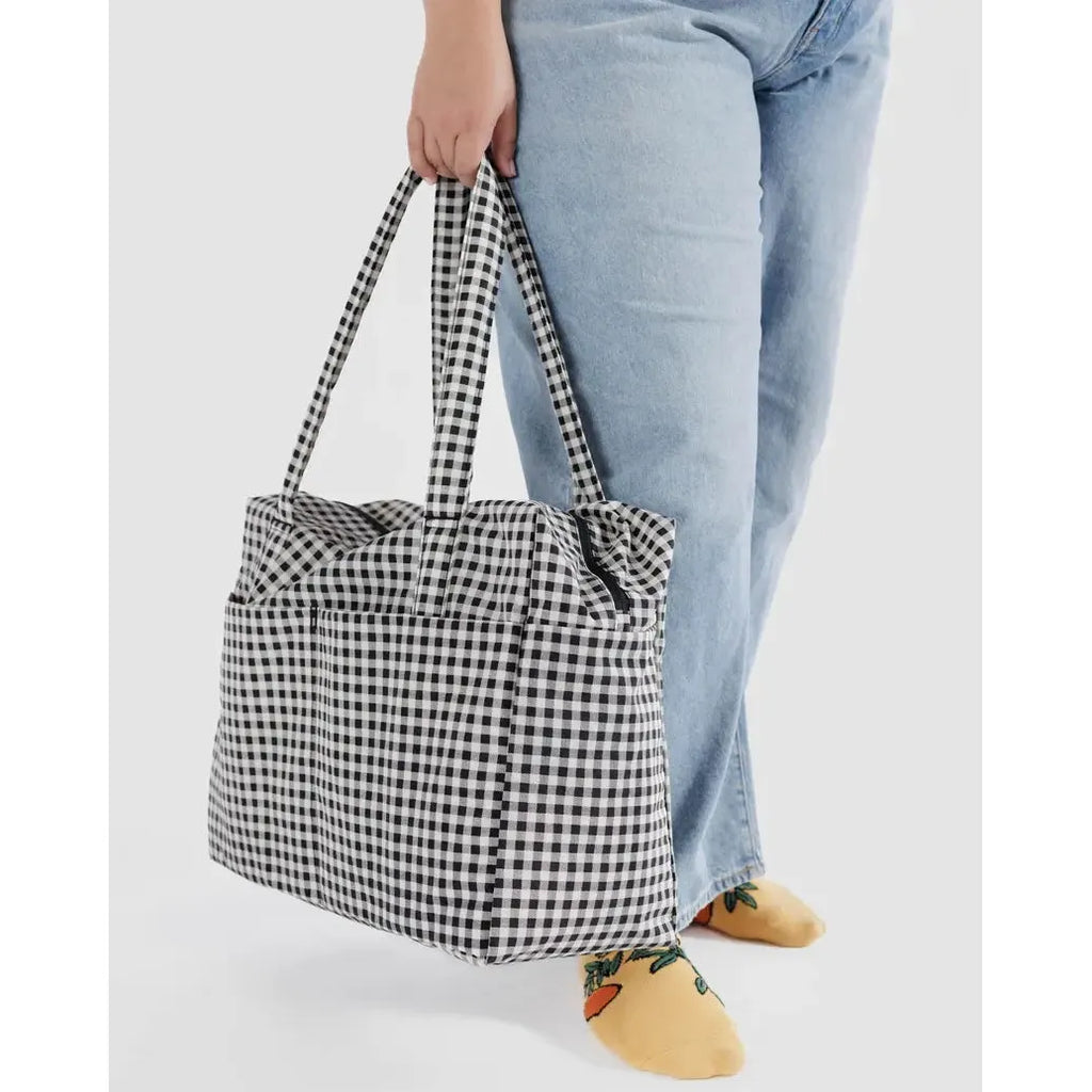 Baggu - Cloud Carry-On bag - Black & White Gingham | Scout & Co