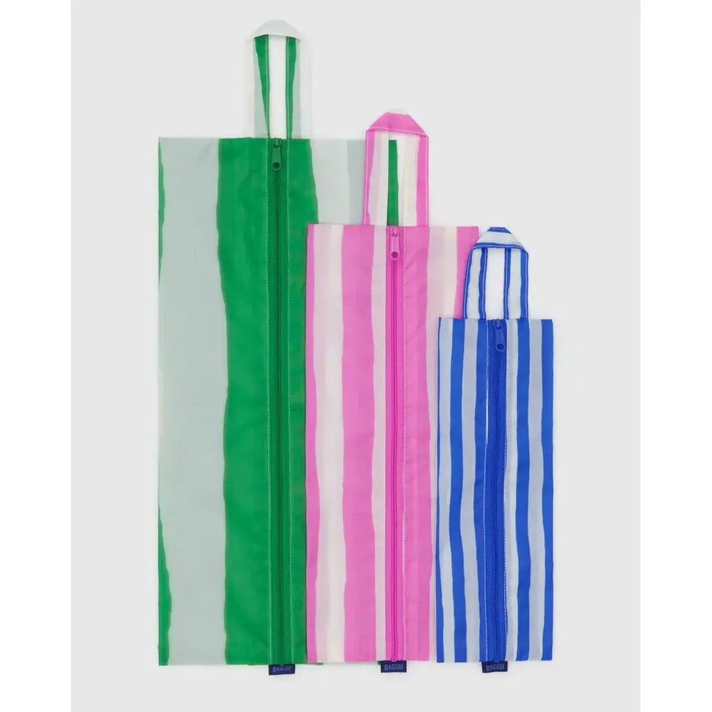 Baggu - 3D Zip Set of 3 - Painted Stripe | Scout & Co