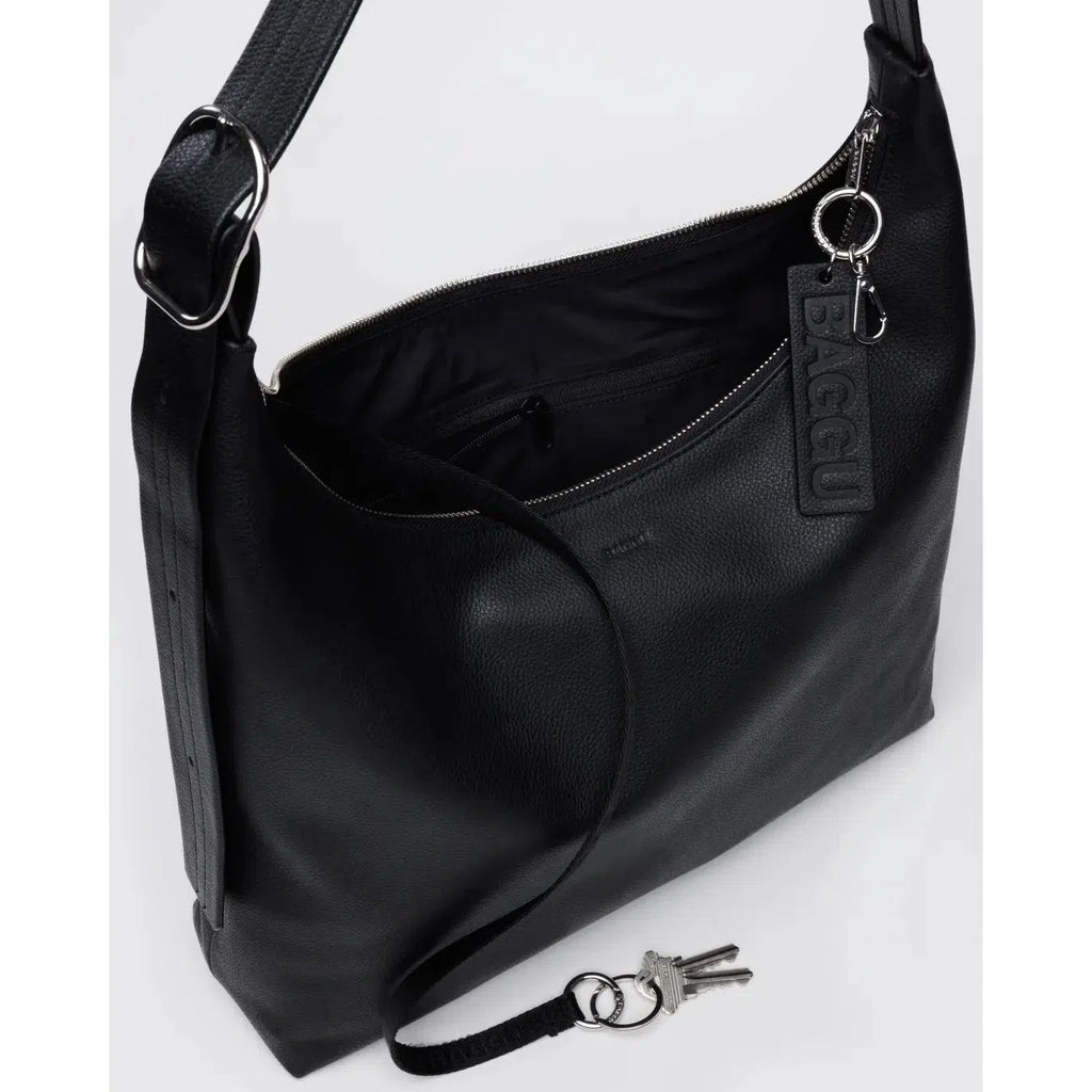 Baggu - Recycled Leather Shoulder bag - Black | Scout & Co