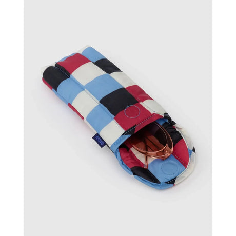 Baggu - Puffy glasses sleeve - Painted Check | Scout & Co