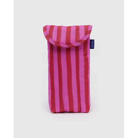 Baggu - Puffy glasses sleeve - Pink & Red Painted Stripe | Scout & Co