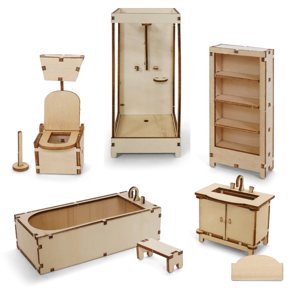 Sam & Julia: The Mouse Mansion - Furniture Kit - Bathroom | Scout & Co