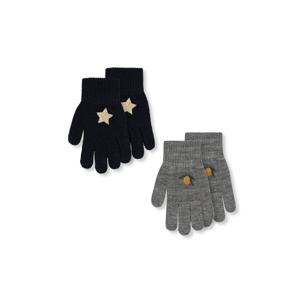 Konges Sløjd - Star & Lemon gloves - 2 pairs | Scout & Co