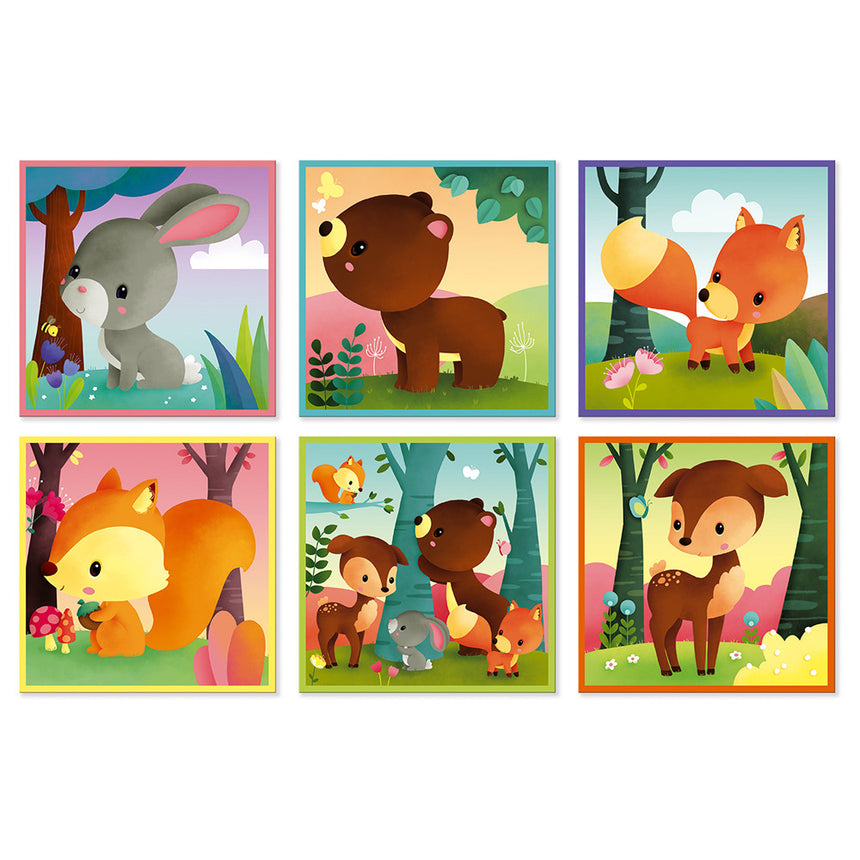 Janod - Kubkid 9 blocks puzzle - Forest Animals | Scout & Co
