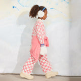Mini Rodini - Chess check knit sweater - pink | Scout & Co