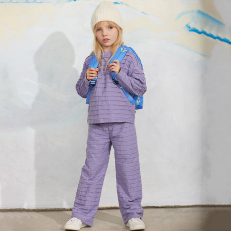 Mini Rodini - Textured frill trousers - purple | Scout & Co
