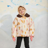 Mini Rodini - Kittens faux-fur collar puffer jacket