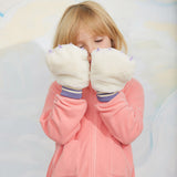 Mini Rodini - Faux-fur mittens - off-white