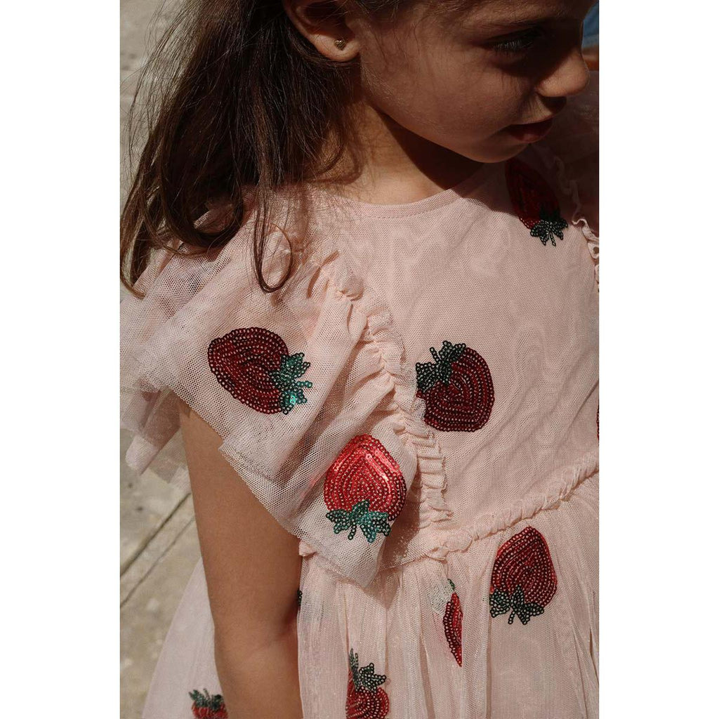 Konges Sløjd - Yvonne frill dress - Strawberry | Scout & Co