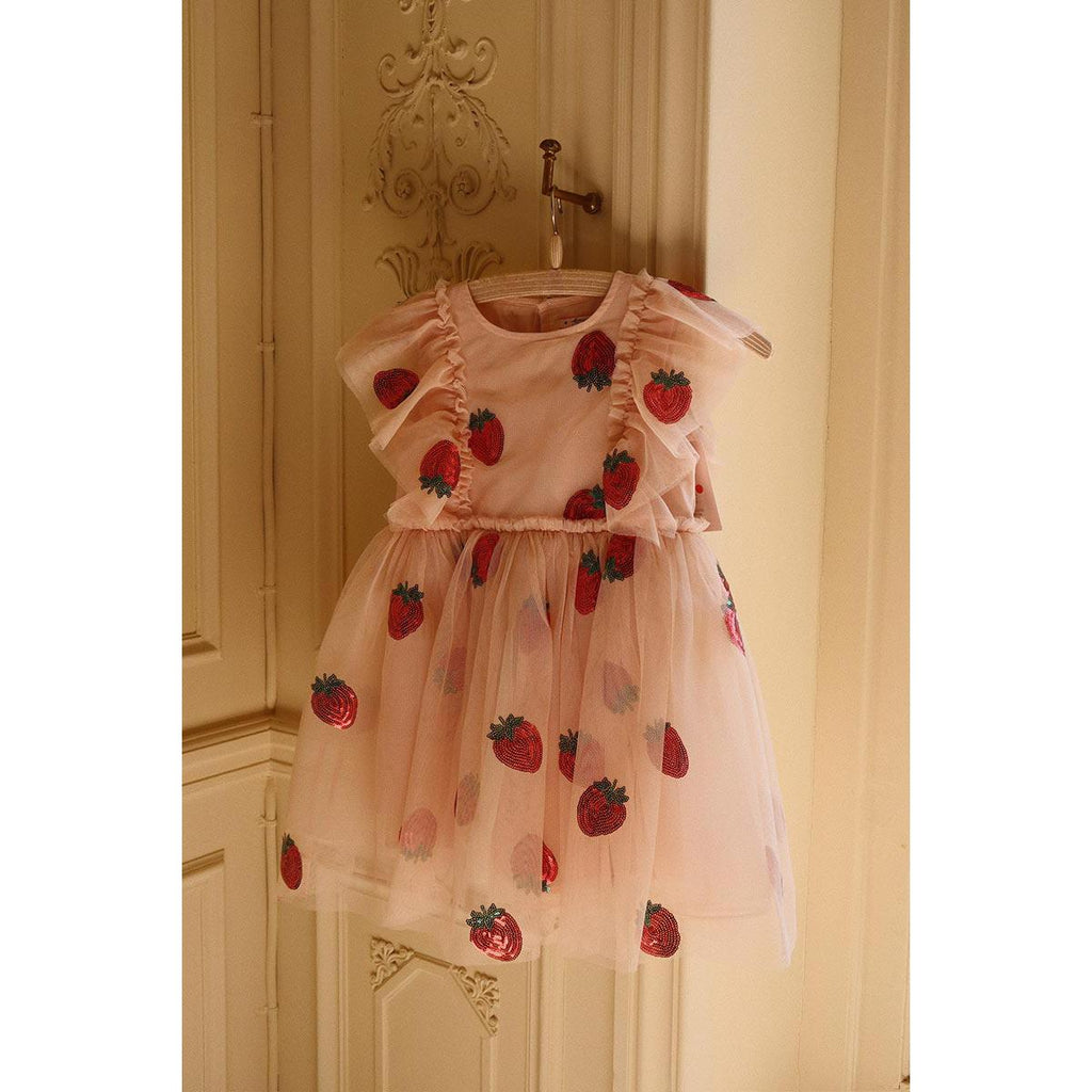 Konges Sløjd - Yvonne frill dress - Strawberry | Scout & Co