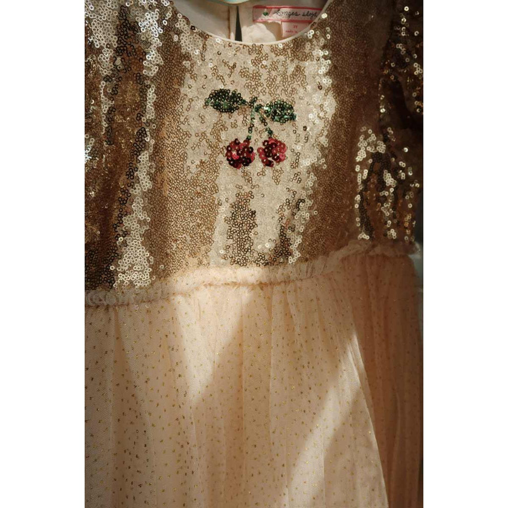 Konges Sløjd - Starla puff sleeve dress - Gold blush | Scout & Co