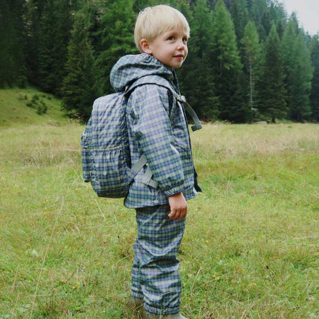 Konges Sløjd - Rainy Palme rain set - Laurel Blue Check | Scout & Co