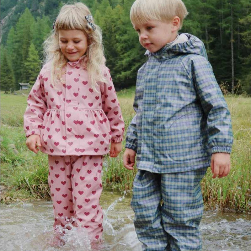 Konges Sløjd - Rainy Palme rain set - Laurel Blue Check | Scout & Co