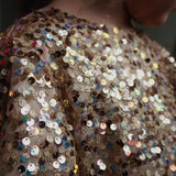 Konges Sløjd - Lila sequins bow dress - Gold glitter | Scout & Co