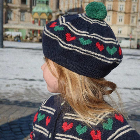 Konges Sløjd - Belou knit beret - Hearts | Scout & Co