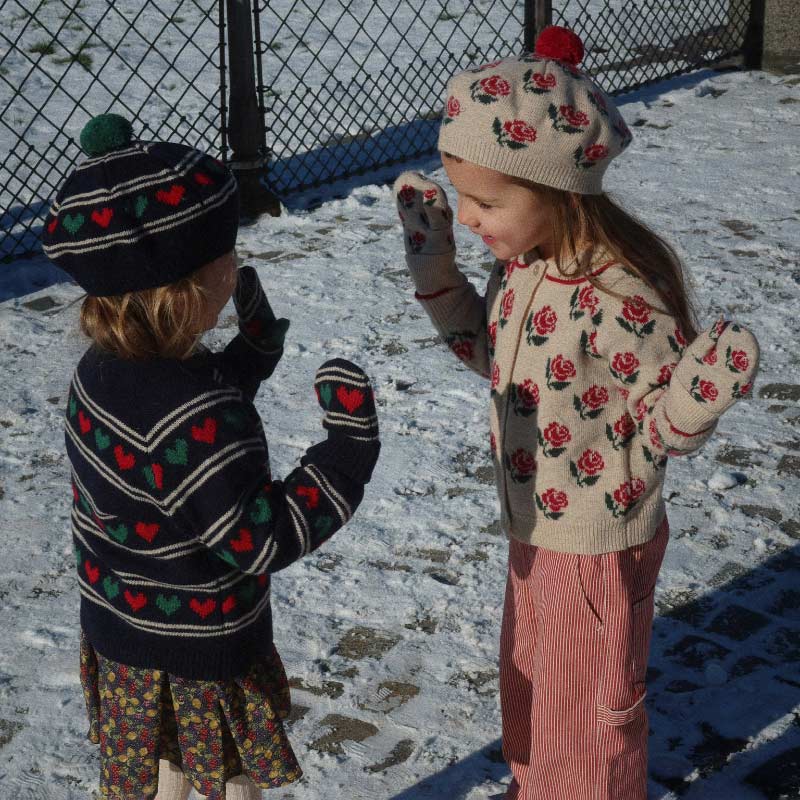 Konges Sløjd - Belou knit beret - Hearts | Scout & Co