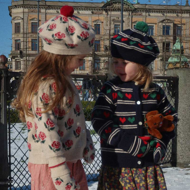 Konges Sløjd - Belou knit beret - Hearts | Scout & Co