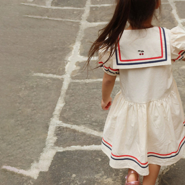 Konges Sløjd - Allie sailor dress - Eggnog | Scout & Co