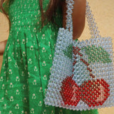 Konges Sløjd - Perla beaded bag - Cherry Blue | Scout & Co