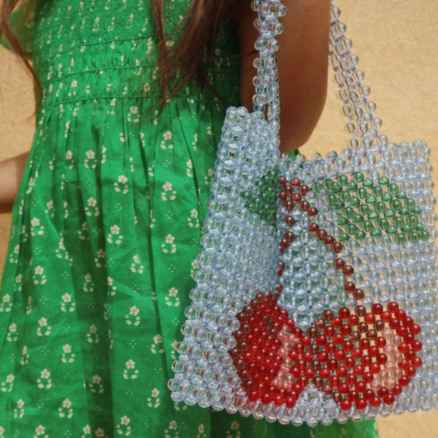 Konges Sløjd - Perla beaded bag - Cherry Blue | Scout & Co