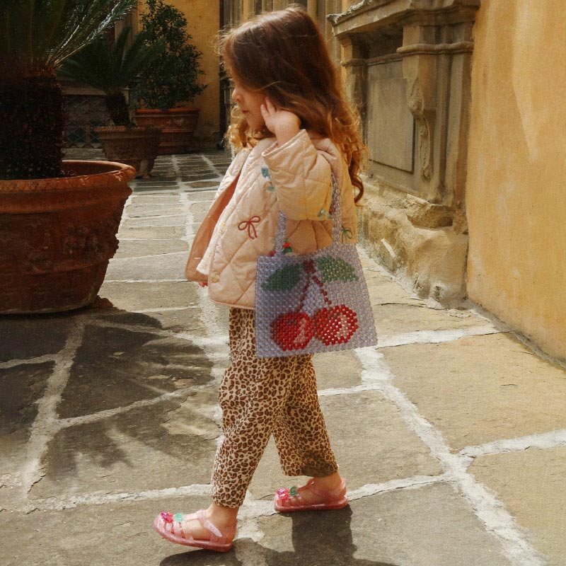 Konges Sløjd - Perla beaded bag - Cherry Blue | Scout & Co