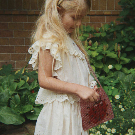 Konges Sløjd - Perla beaded bag - Ladybug | Scout & Co