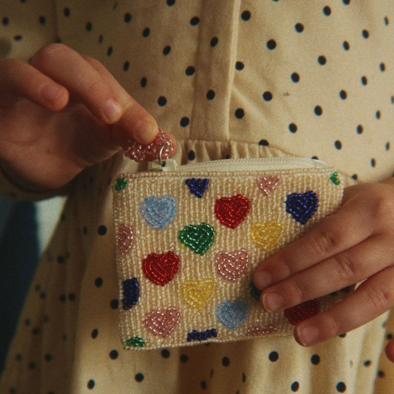 Konges Sløjd - Beaded wallet - Coeur Coloré | Scout & Co