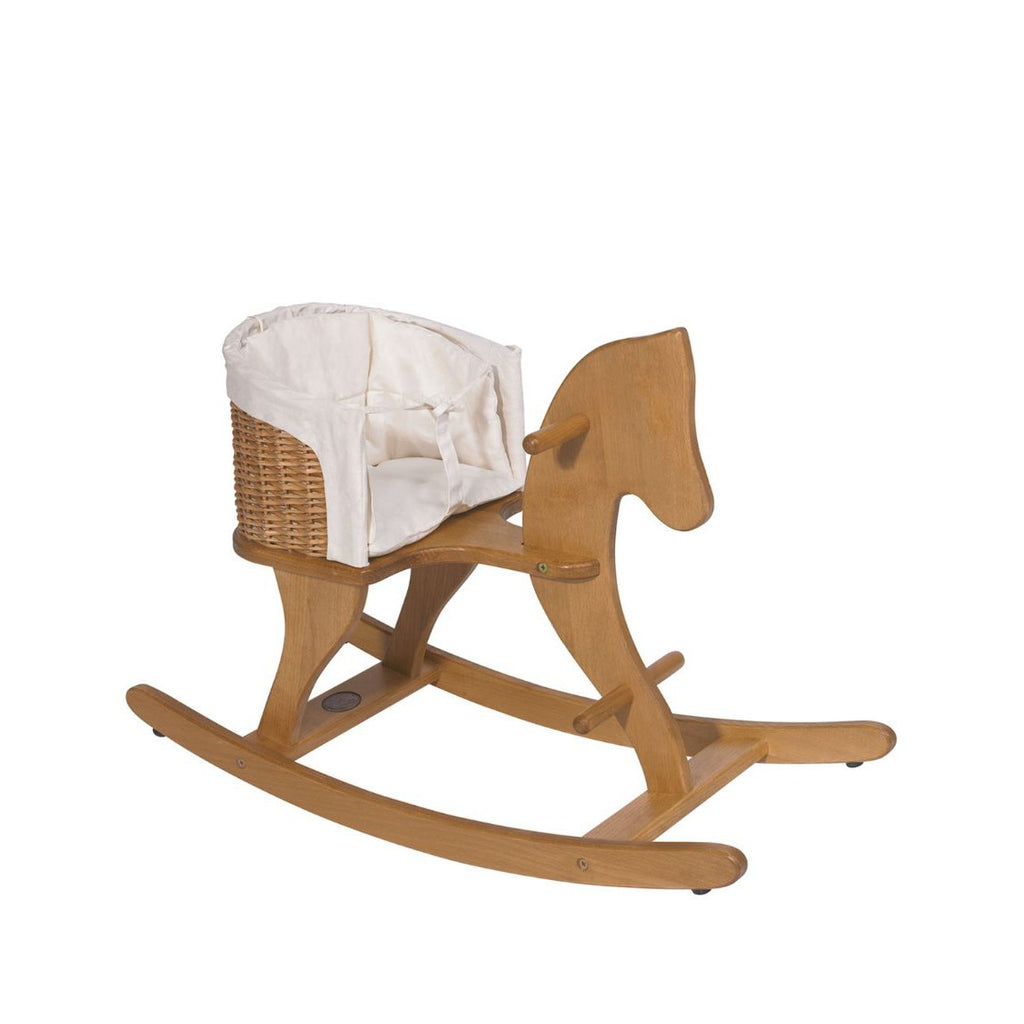 Moulin Roty - Rocking horse with wicker basket | Scout & Co