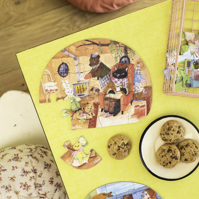 Moulin Roty - Les Minouchkas - Une Belle Journée - 4 mini jigsaw puzzles | Scout & Co