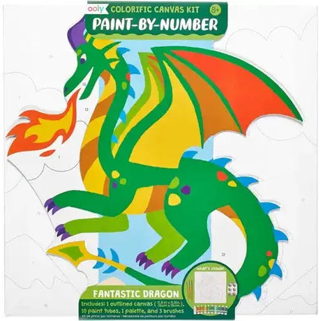 Ooly - Colorific Paint By Numbers Canvas Kit - Fantastic Dragon | Scout & Co