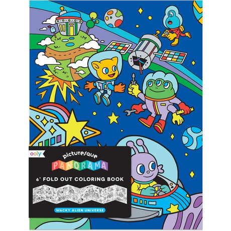 Ooly - Picturesque Panorama fold-out colouring book - Alien Universe | Scout & Co