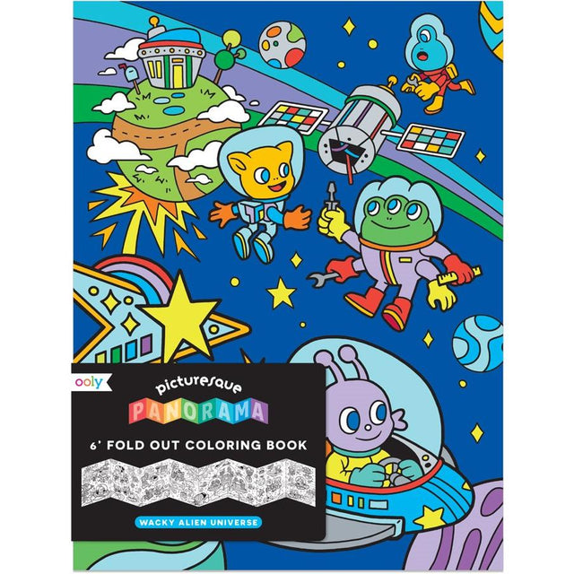 Ooly - Picturesque Panorama fold-out colouring book - Alien Universe | Scout & Co